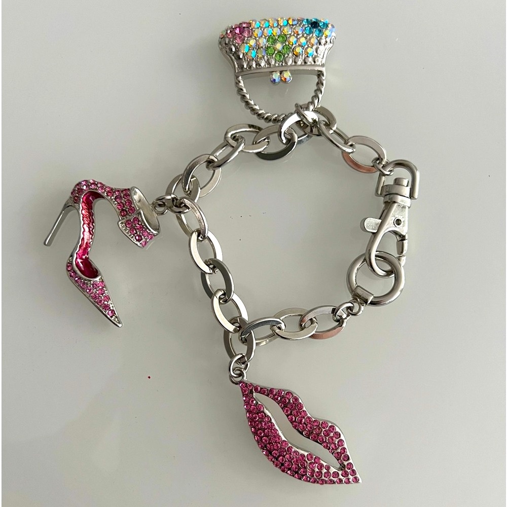 Rhinestone Large Charm Bracelet